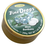 Woogie Fine Drops Mint bonbny v kovov krabice 200g