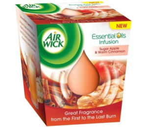 Air Wick Essential Oils Infusion erven jablko a skoice vonn svka ve skle kostka 105g 