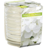 Bispol svka ve skle vlnkovan White Flowers