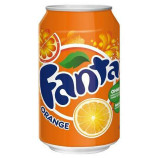 Karton Fanta Orange plech 0,33l - balen 24ks