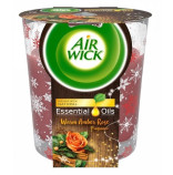 Air Wick Essential Oils Infusion Jantarová růže svíčka ve skle 105g